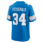 D.Lions #34 Bishop Fitzgerald Blue Thaam Team Game Jersey