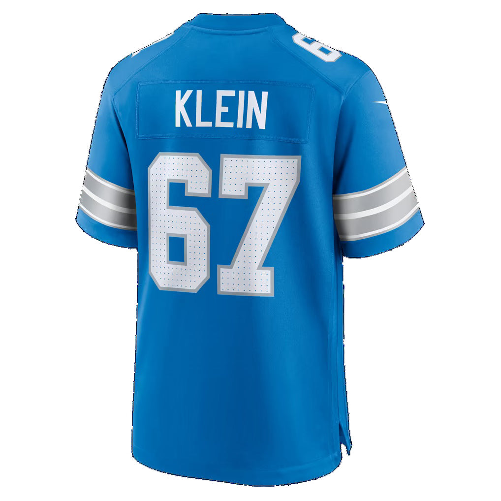 D.Lions #67 Elijah Klein Blue Team Game Football jersey Thaam