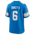 D.Lions #6 Keith Abney II Blue Team Game Football jersey Thaam