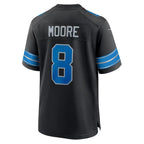 D.Lions #8 Derrick Moore Black Alternate Game Football jersey Thaam