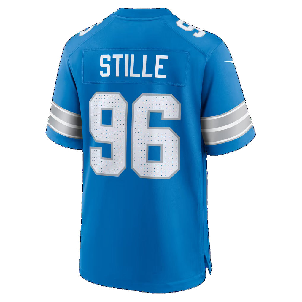 D.Lions #96 Ben Stille Blue Team Game Football jersey Thaam