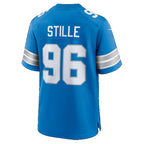 D.Lions #96 Ben Stille Blue Team Game Football jersey Thaam