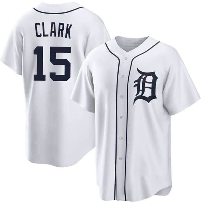 Detroit Tigers #15 Max Clark White 2026 Cool Base Stitched Jersey THAAM