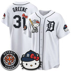 Detroit Tigers #31 Riley Greene White Thaam Meow KT Edition Vapor Limited Stitched Jersey