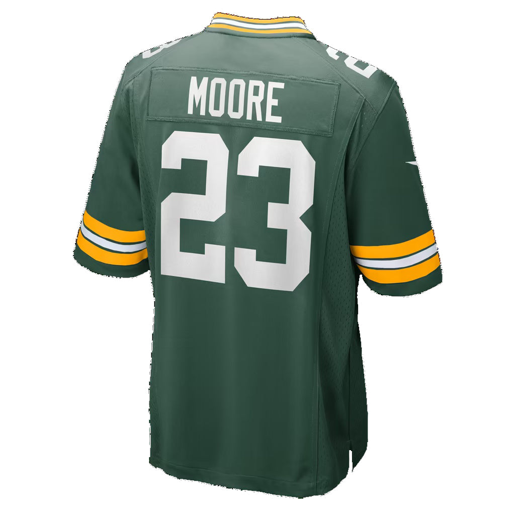GB.Packers #23 Skyy Moore Green Team Game Football jersey Thaam