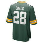 GB.Packers #28 Trey Smack Green Team Game Football jersey Thaam