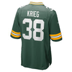 GB.Packers #38 Lenny Krieg Green Team Game Football jersey Thaam