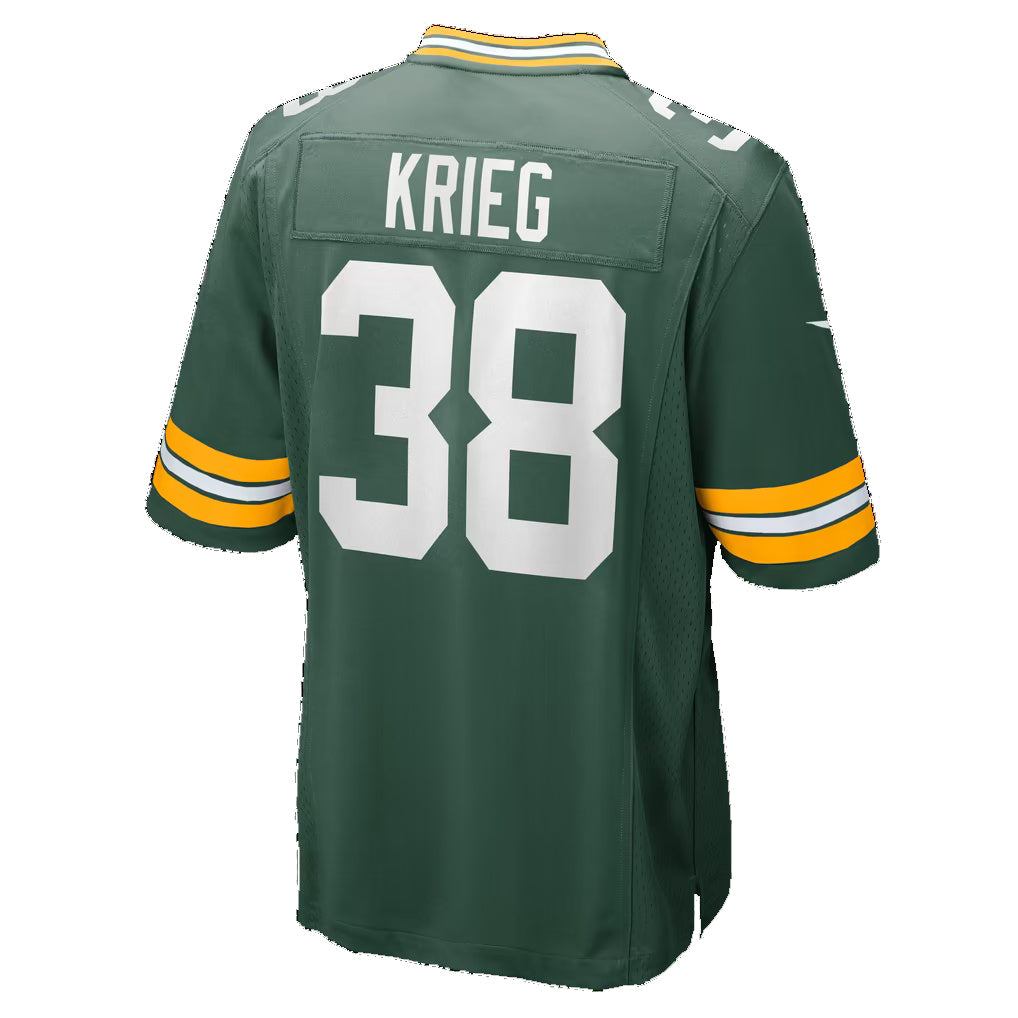 GB.Packers #38 Lenny Krieg Green Team Game Football jersey Thaam