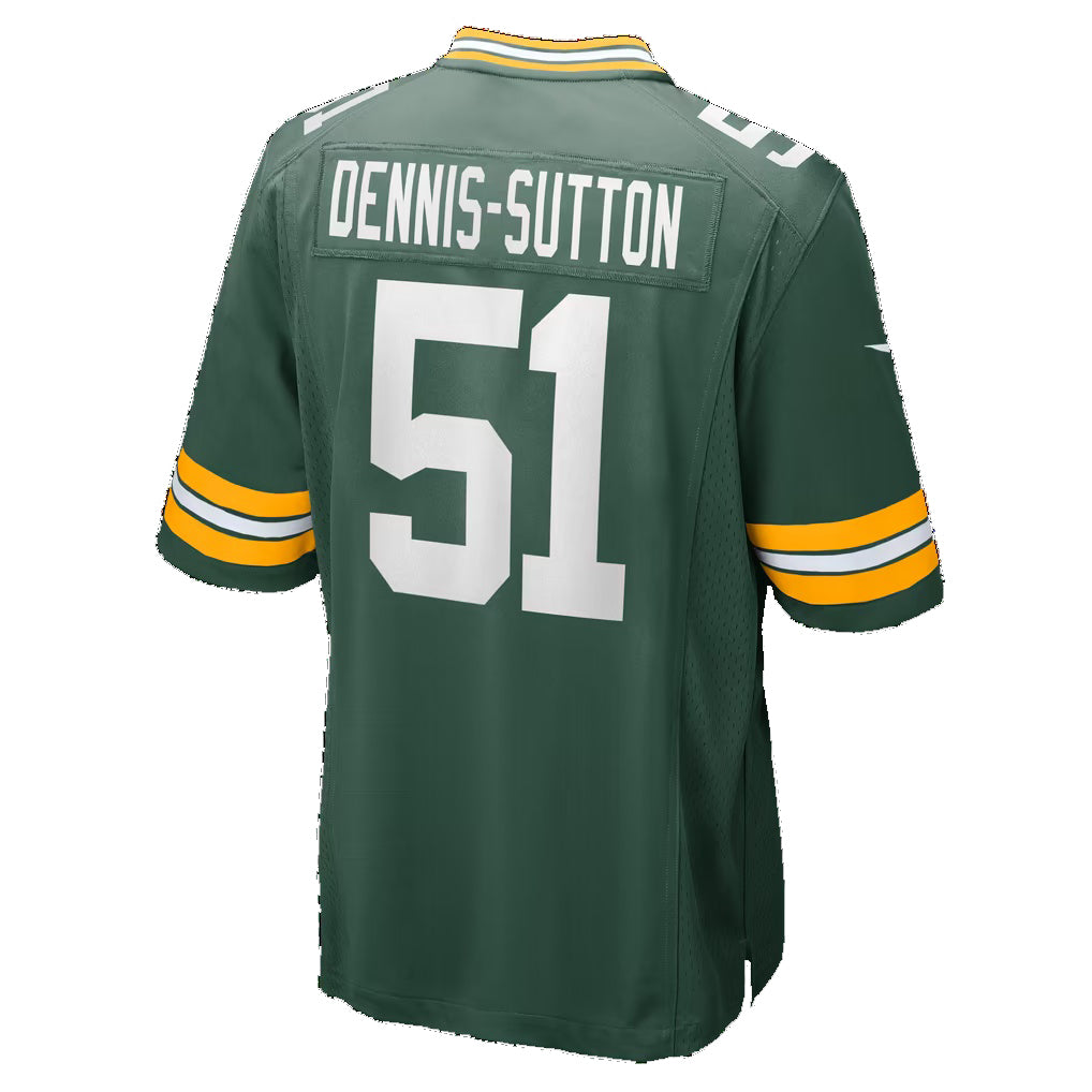 GB.Packers #51 Dani Dennis-Sutton Green Team Game Football jersey Thaam