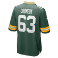 GB.Packers #63 Jaden Crumedy Green Team Game Football jersey Thaam