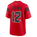 H.Texans #12 Nico Collins Red Alternate 25th Season Game Football jersey Thaam