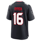 H.Texans #16 Brett Rypien Navy Team Game Jersey Thaam