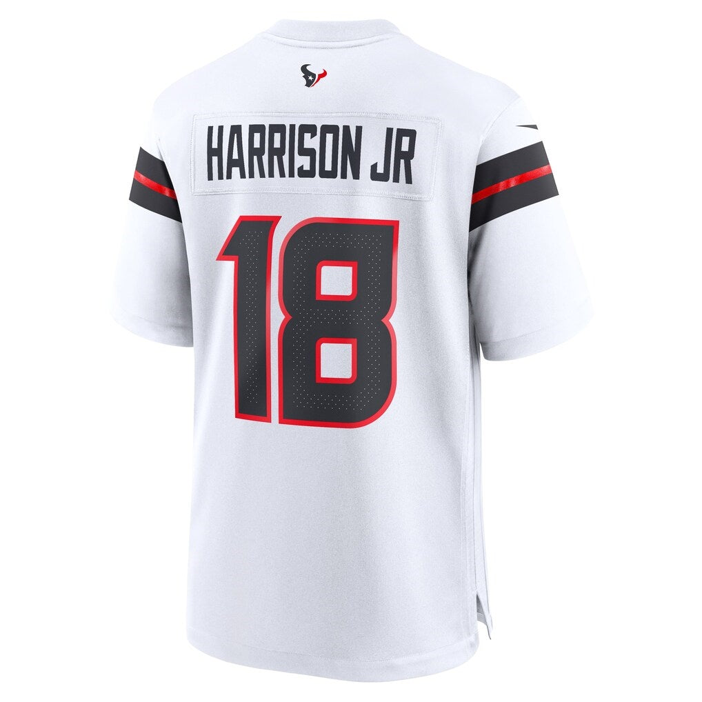 H.Texans #18 Marvin Harrison Jr. White Game Jersey THAAM