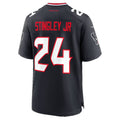 H.Texans #24 Derek Stingley Jr. Navy Team 25th Season Game Football jersey Thaam