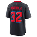 H.Texans #32 David Montgomery Navy Alternate Game Football jersey Thaam