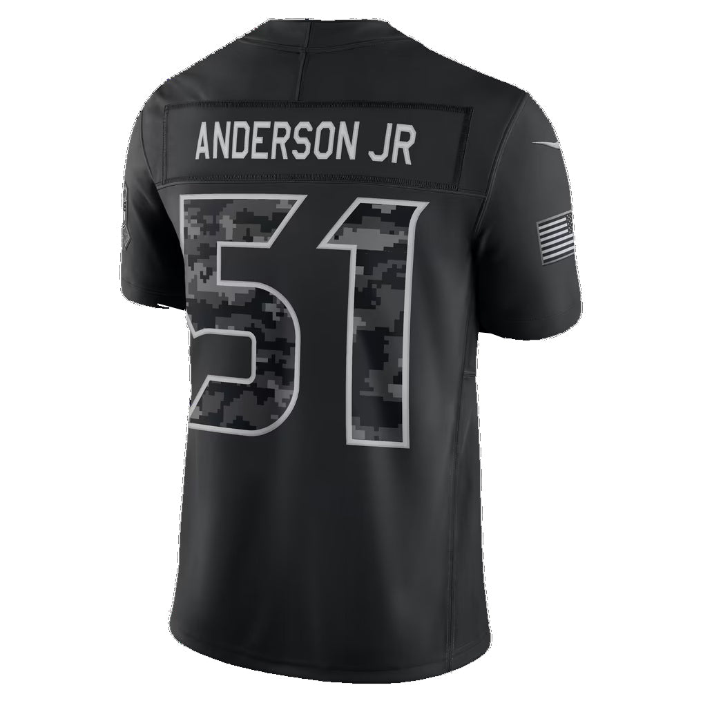 H.Texans #51 Will Anderson Jr. Black 2026 Salute to Service Stitched Limited Football jersey Thaam