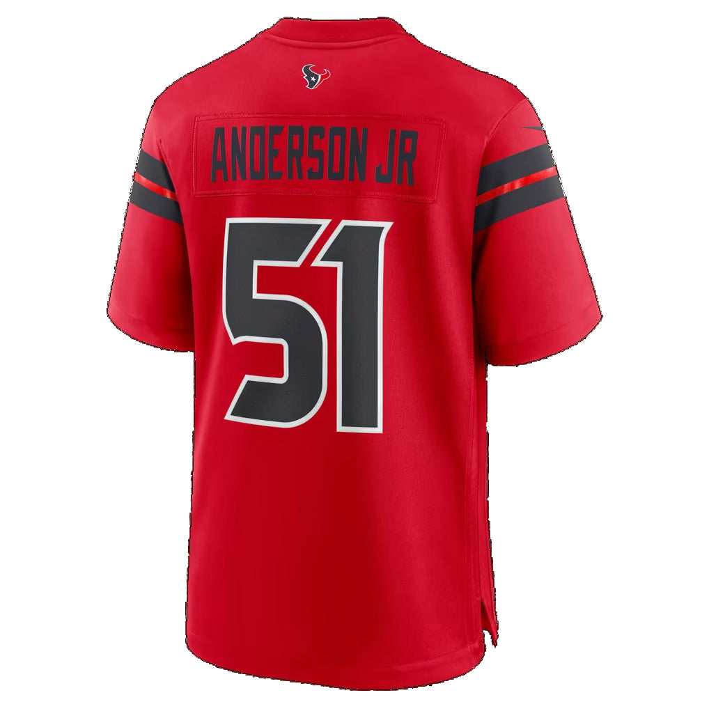 H.Texans #51 Will Anderson Jr. Red Alternate 25th Season Game Football jersey Thaam