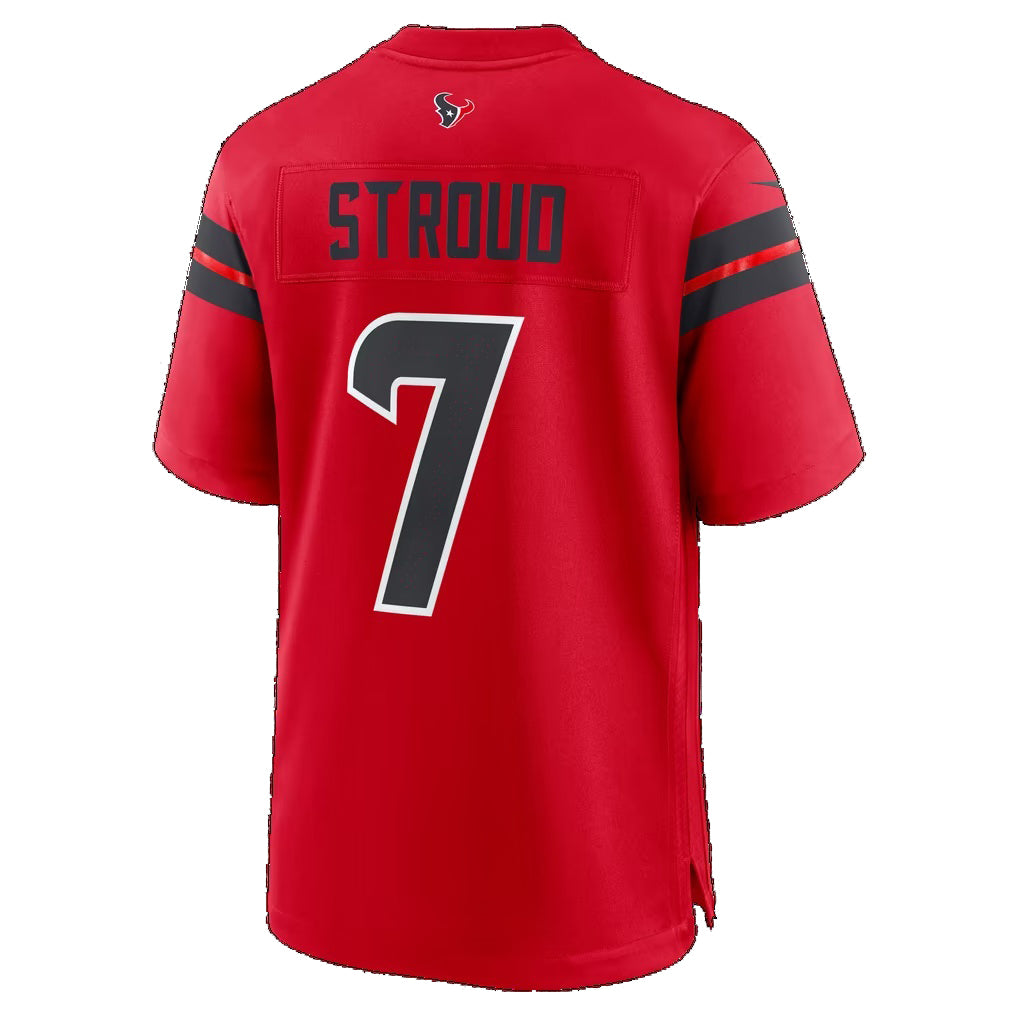 H.Texans #7 C.J. Stroud Red Alternate 25th Season Game Football jersey Thaam