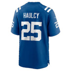 IN.Colts #25 A.J. Haulcy Royal Team Game Football jersey Thaam