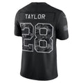 IN.Colts #28 Jonathan Taylor Black 2026 Salute to Service Stitched Limited Football jersey Thaam