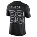 IN.Colts #28 Jonathan Taylor Black 2026 Salute to Service Stitched Limited Football jersey Thaam