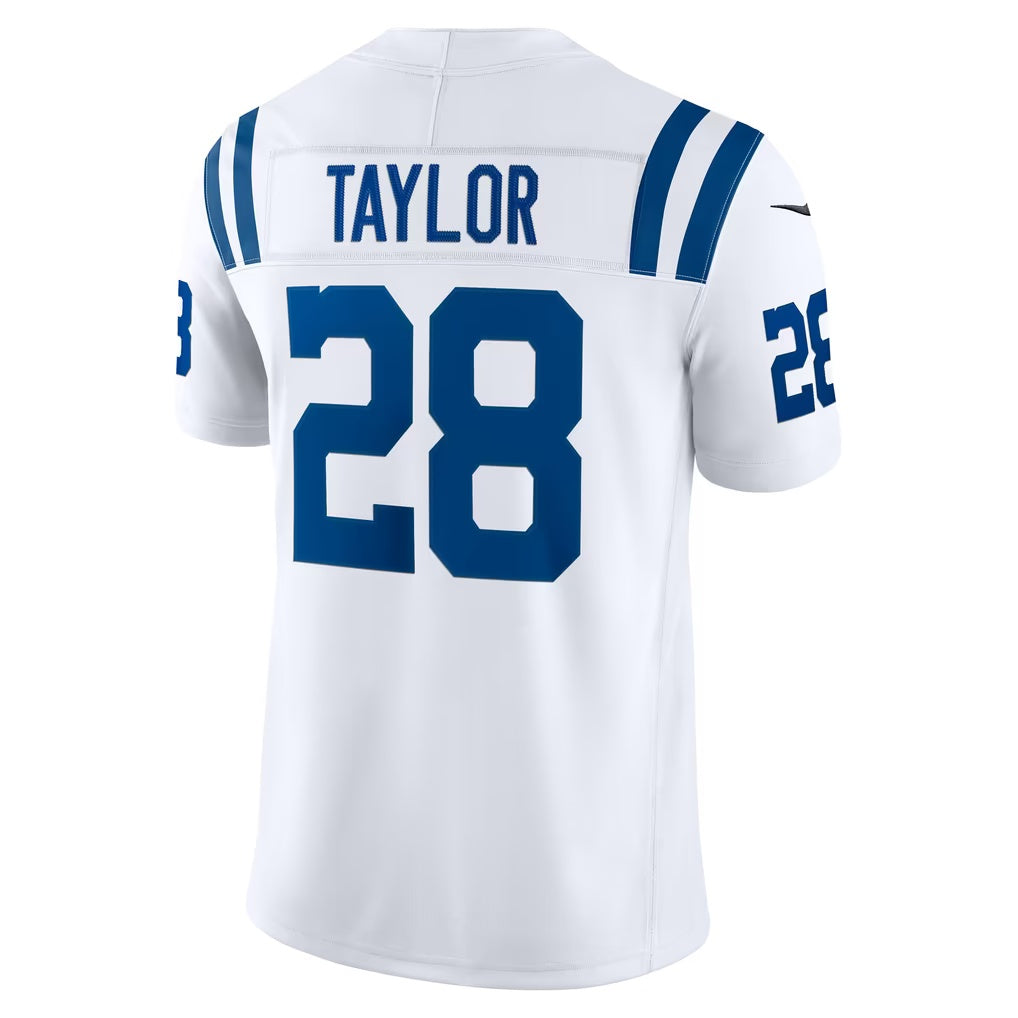 IN.Colts #28 Jonathan Taylor White Vapor F.U.S.E. Stitched Limited Football jersey Thaam