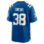 IN.Colts #38 Jonathan Owens Royal Team Game Football jersey Thaam