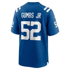 IN.Colts #52 George Gumbs Jr. Royal Team Game Jersey Thaam