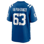 IN.Colts #63 Sedrick Van Pran-Granger Royal Team Game Football jersey Thaam