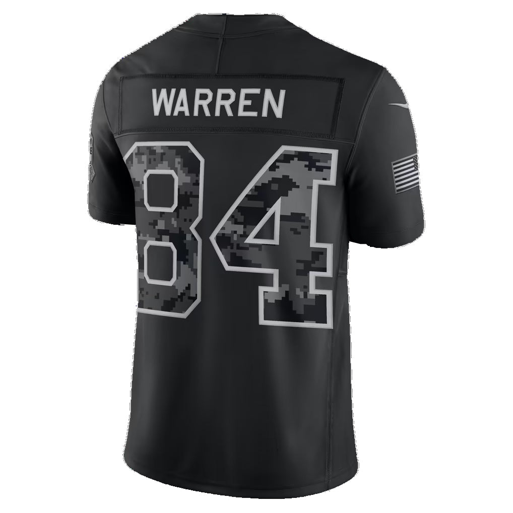 IN.Colts #84 Tyler Warren Black 2026 Salute to Service Stitched Limited Football jersey Thaam