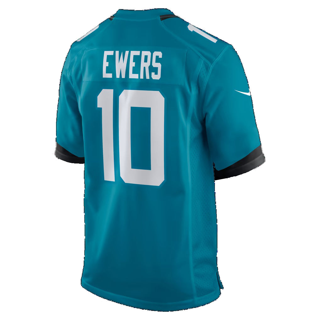 J.Jaguars #10 Quinn Ewers Teal Team Game Football jersey Thaam