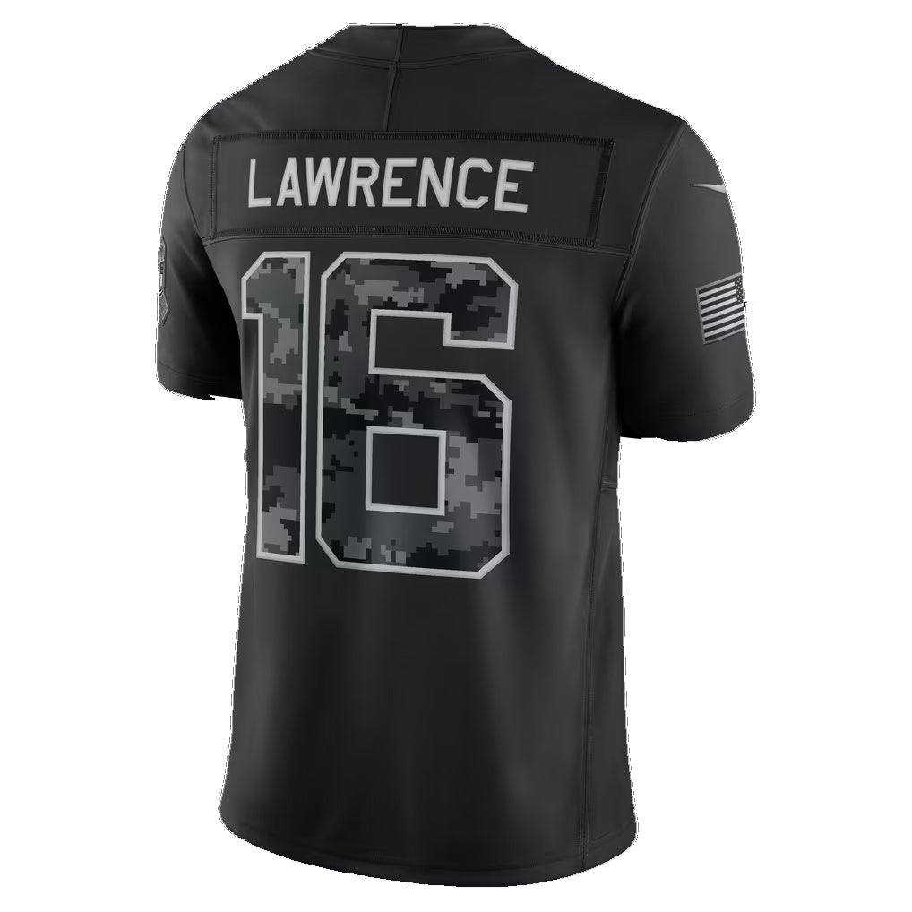 J.Jaguars #16 Trevor Lawrence Black 2026 Salute to Service Stitched Limited Football jersey Thaam