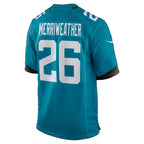 J.Jaguars #26 Kaevon Merriweather Teal Team Game Football jersey Thaam