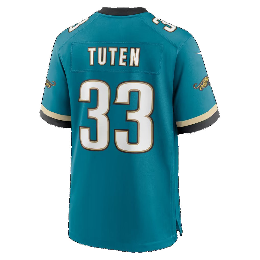 J.Jaguars #33 Bhayshul Tuten Teal Thaam Alternate 2 Game Jersey