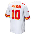 KC.Chiefs #10 Emmett Johnson White Thaam Game Jersey