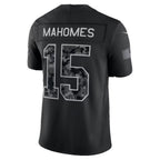 KC.Chiefs #15 Patrick Mahomes Black 2026 Salute to Service Stitched Limited Football jersey Thaam