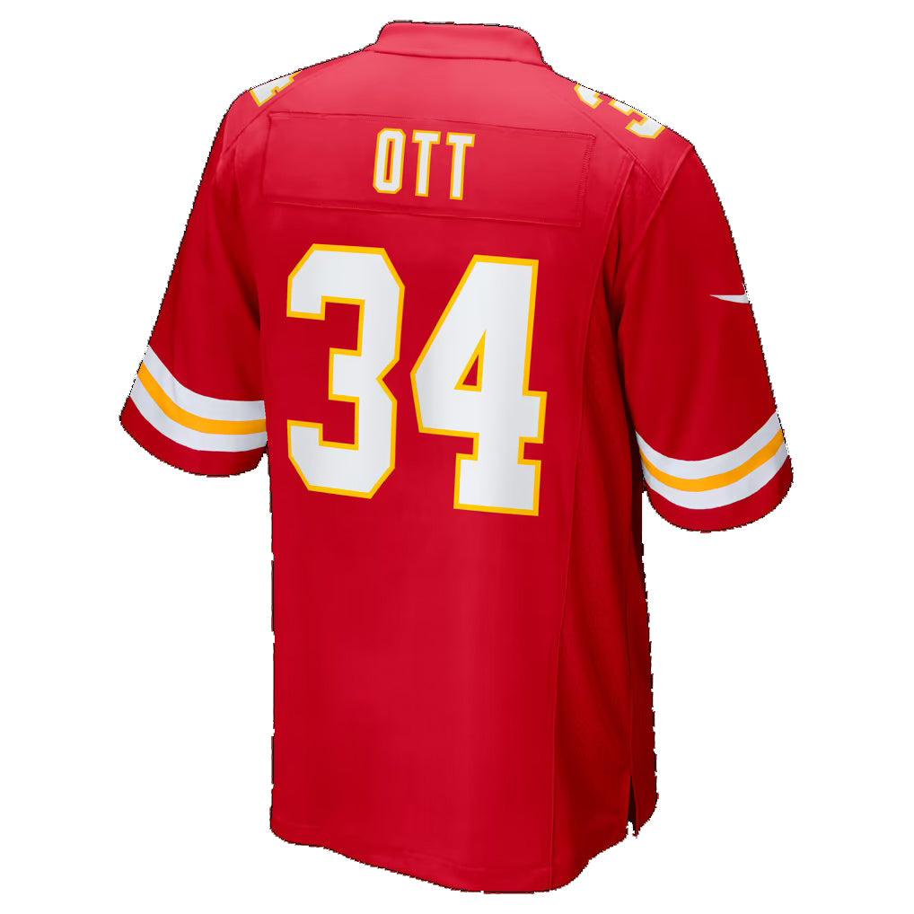 KC.Chiefs #34 Jaydn Ott Red Thaam Team Game Jersey