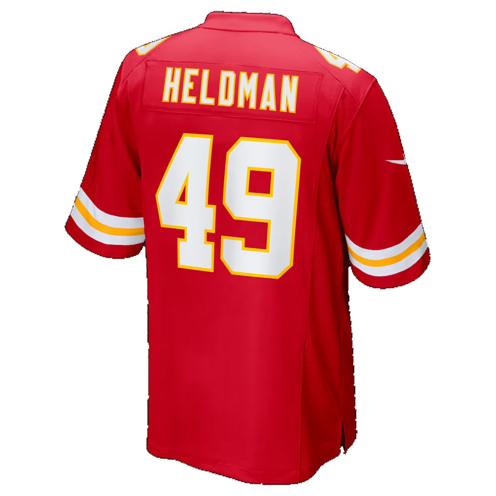 KC.Chiefs #49 Michael Heldman Red Thaam Team Game Jersey