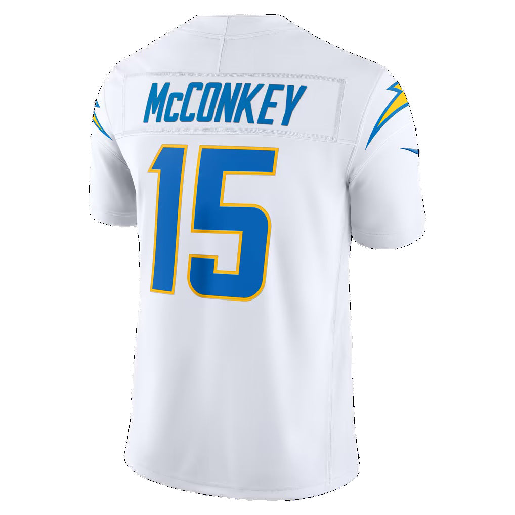 LA.Chargers #15 Ladd McConkey White Alternate Vapor F.U.S.E. Stitched Limited Football jersey Thaam