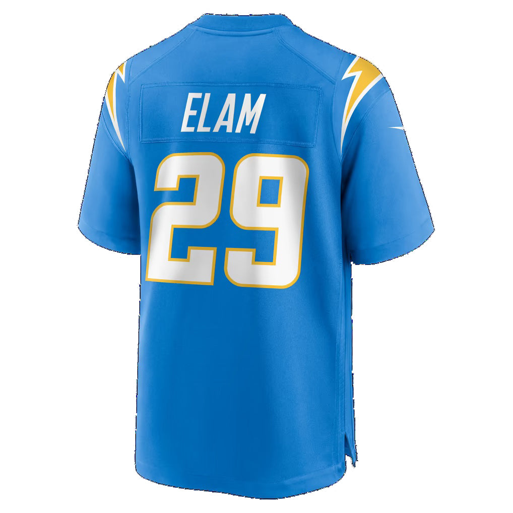 LA.Chargers #29 Kaiir Elam Powder Blue Team Game Football jersey Thaam