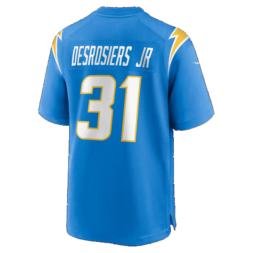 LA.Chargers #31 Greg Desrosiers Jr. Powder Blue Team Game Football jersey Thaam