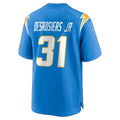 LA.Chargers #31 Greg Desrosiers Jr. Powder Blue Team Game Football jersey Thaam