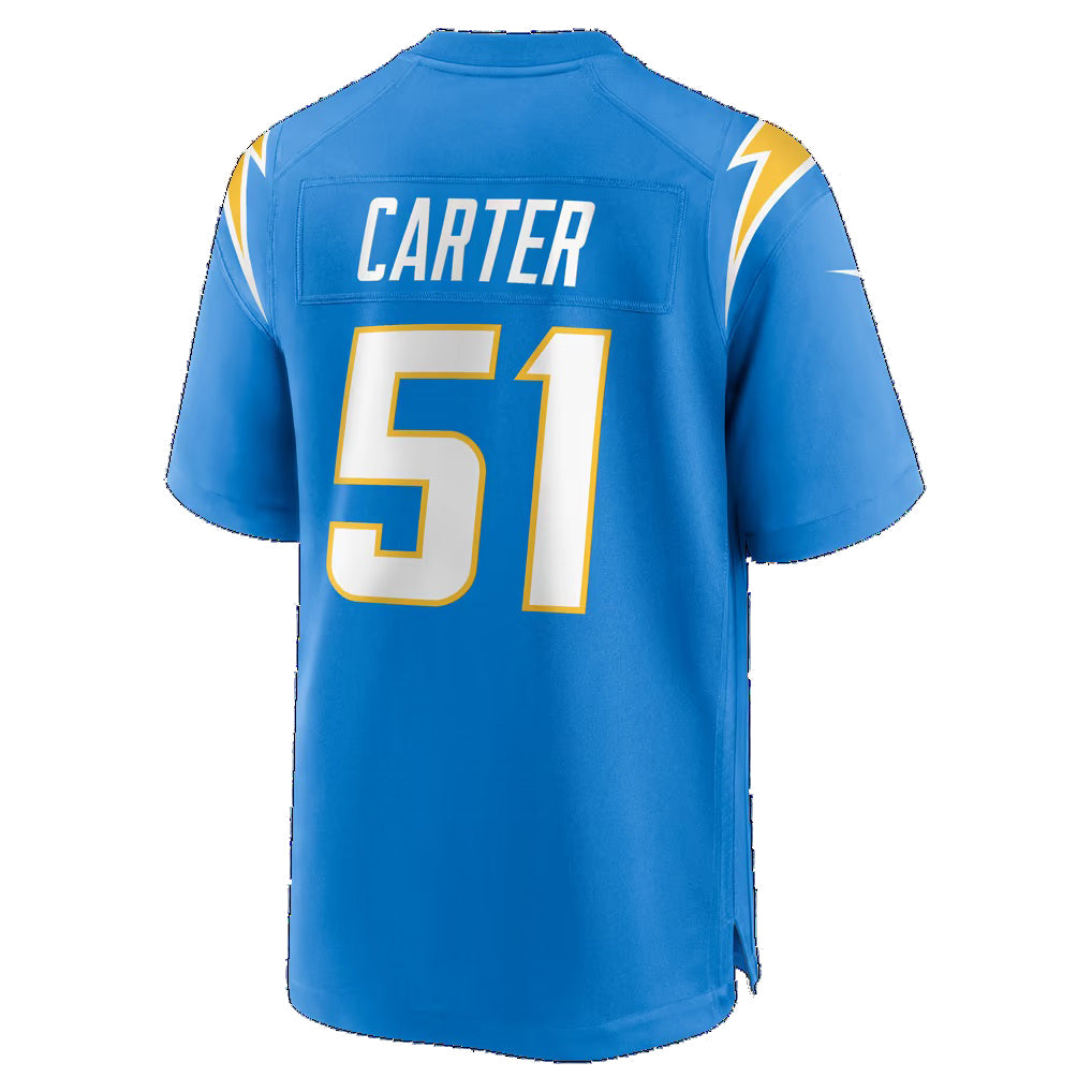 LA.Chargers #51 Andre Carter Powder Blue Team Game Football jersey Thaam