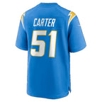 LA.Chargers #51 Andre Carter Powder Blue Team Game Football jersey Thaam