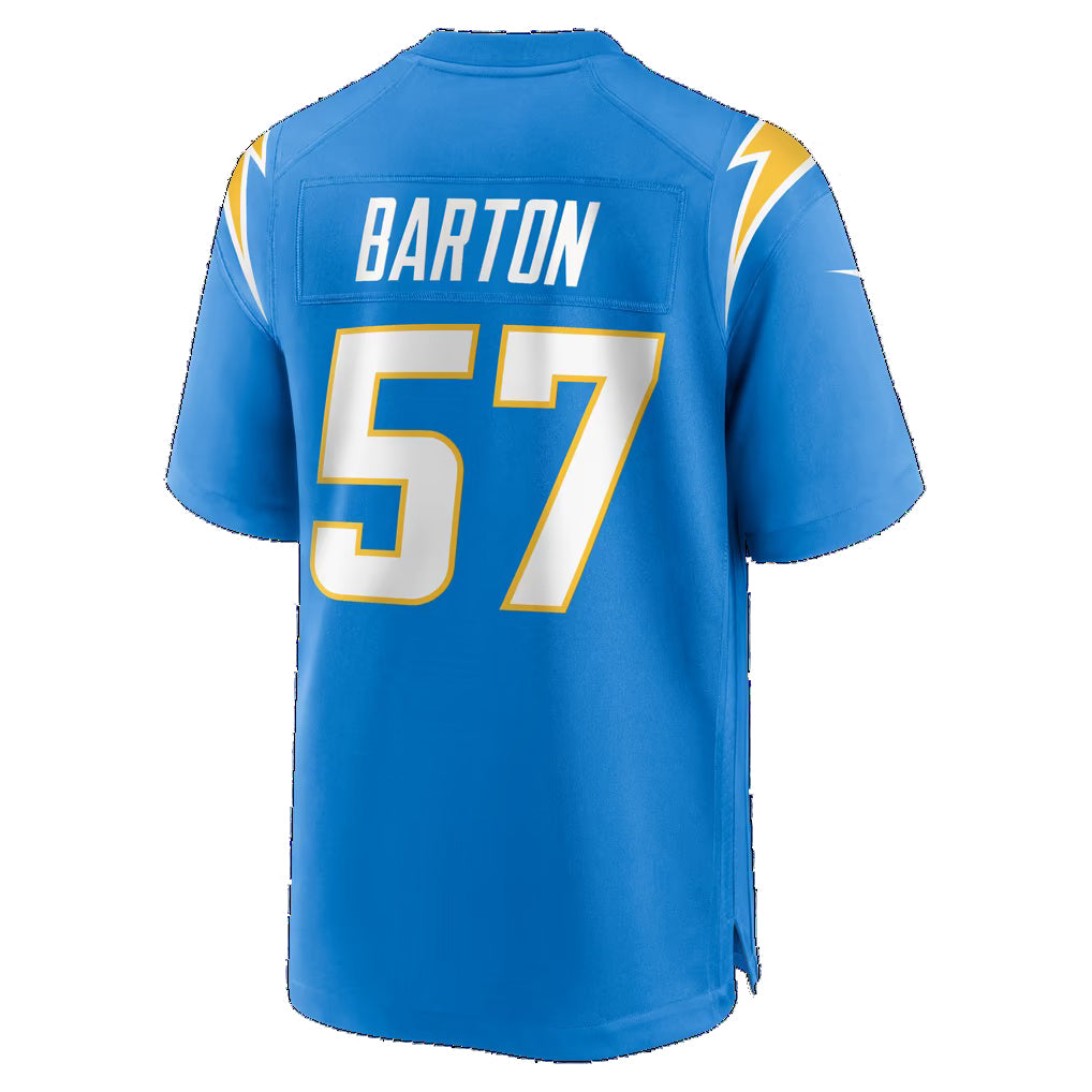 LA.Chargers #57 Lander Barton Powder Blue Team Game Football jersey Thaam