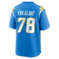 LA.Chargers #78 Laekin Vakalahi Powder Blue Team Game Football jersey Thaam