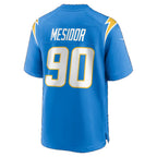 LA.Chargers #90 Akheem Mesidor Powder Blue Team Game Football jersey Thaam