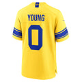 LA.Rams #0 Byron Young Gold Alternate Classic Sol Game Football jersey Thaam