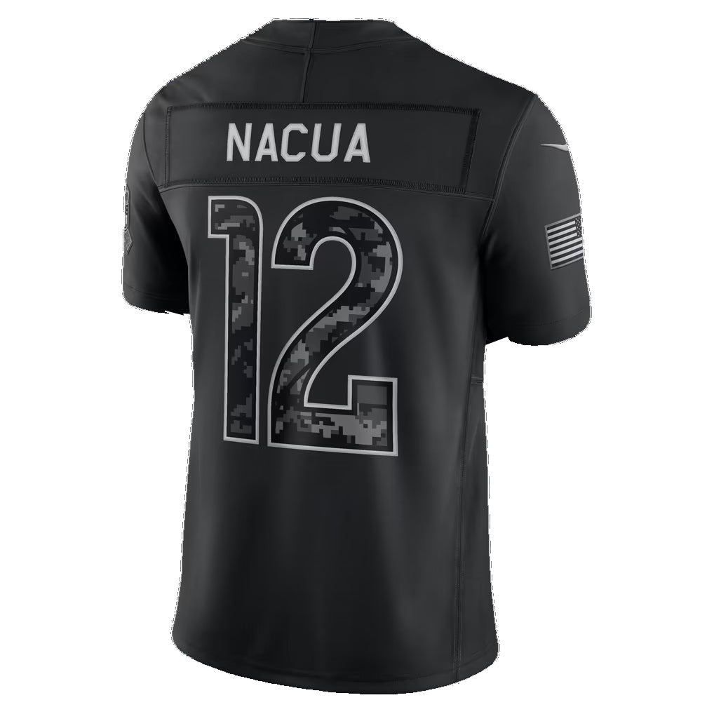 LA.Rams #12 Puka Nacua Black 2026 Salute to Service Stitched Limited Football jersey Thaam