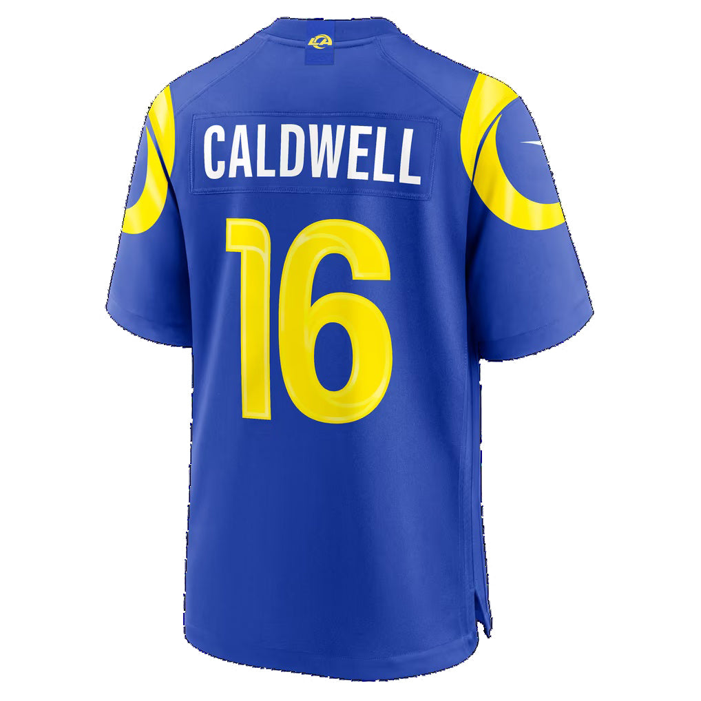 LA.Rams #16 Matthew Caldwell Royal Team Game Football jersey Thaam